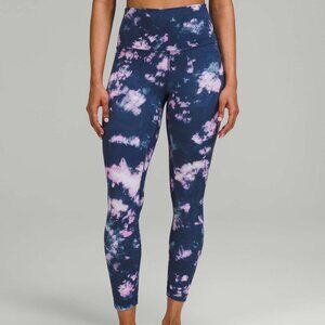 lululemon Align HR Pant 25" Circulate Tie Dye Mineral Blue Multi Size 4